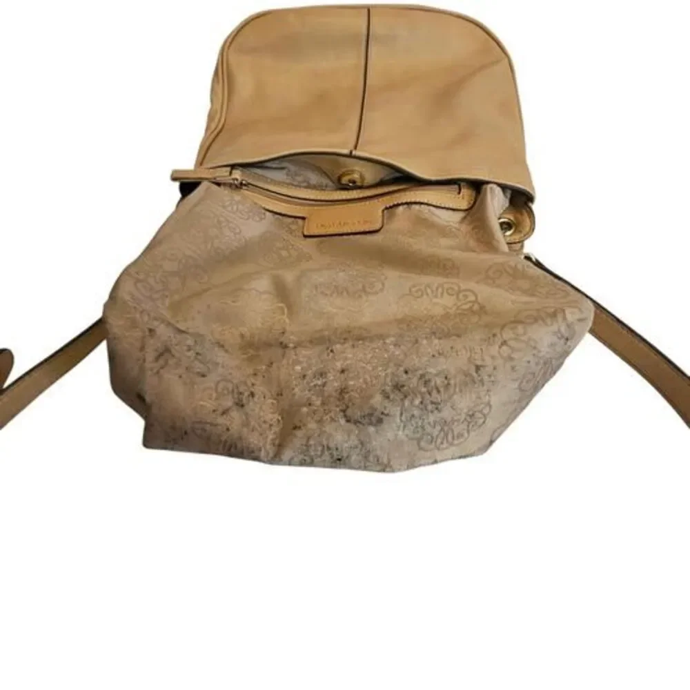 Enzo Angiolini Vegan Leather Handbag With Bamboo Clutch & Adjustable Strap